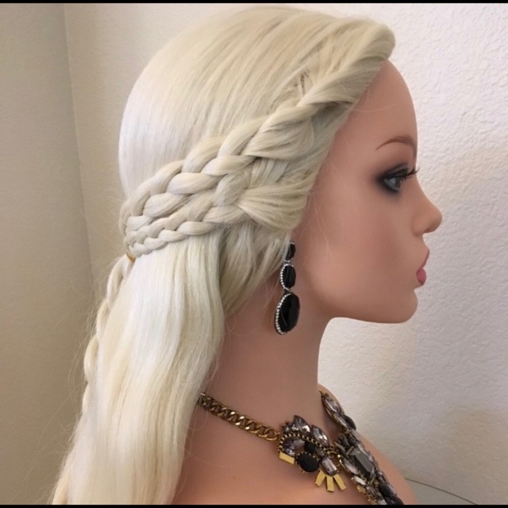 32 inch long wavy blonde wig Daenerys khaleesi wig